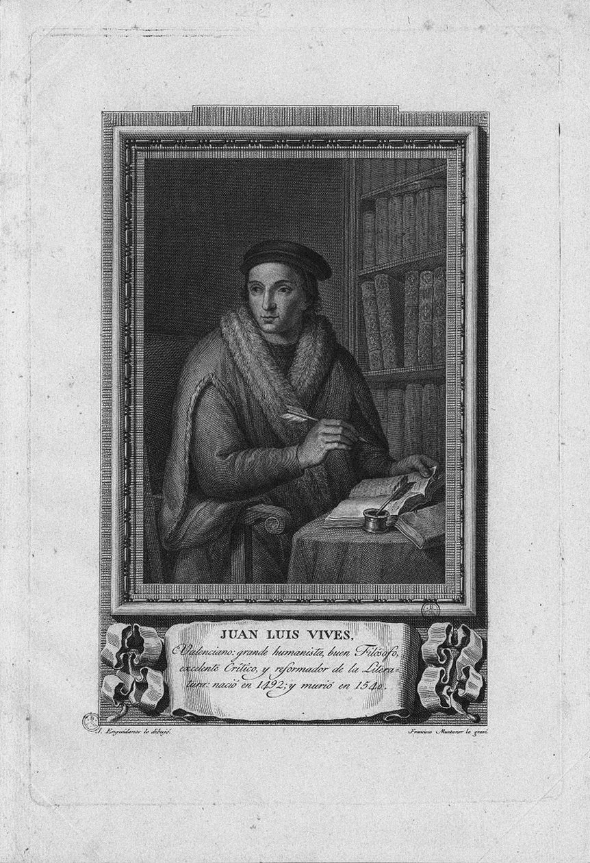 जुआन लुइस वाइव्स का पोर्ट्रेट 1492-1540, 1791 द्वारा जोस लोपेज एंगुडानोस