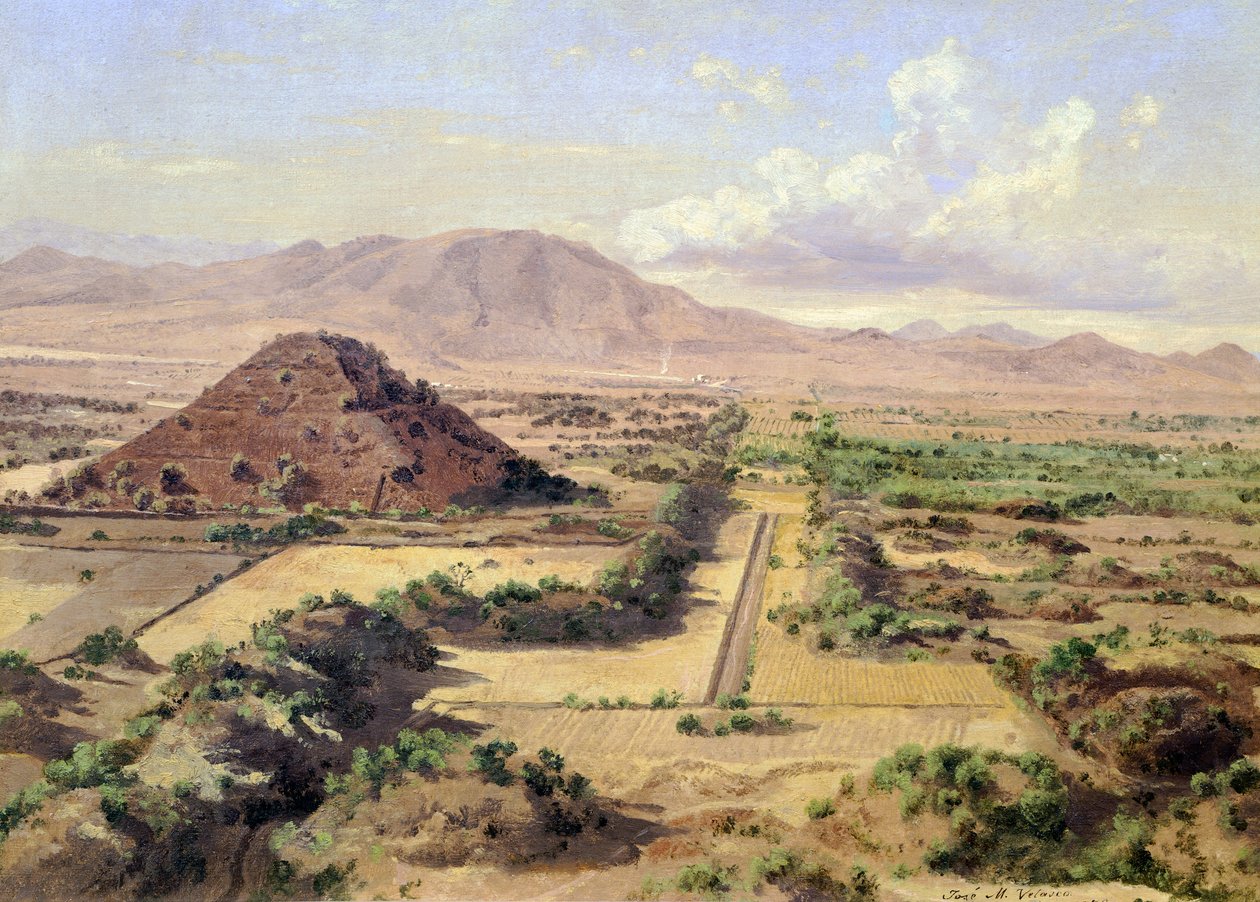 टियोतिहुआकान, मेक्सिको में सूर्य का पिरामिड द्वारा जोस मारिया वेलास्को