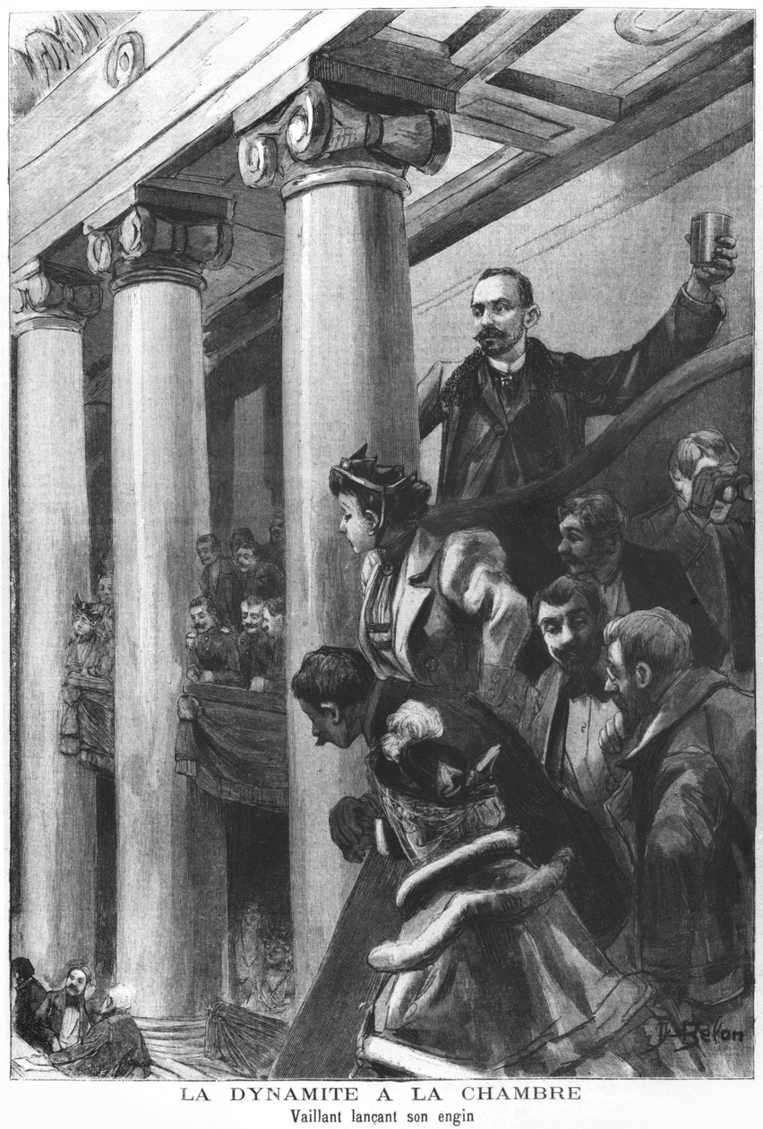 दिसंबर 1893 में पेरिस में चैंबर ऑफ डेप्युटी में डायनामाइट विस्फोट द्वारा जोस बेलोन