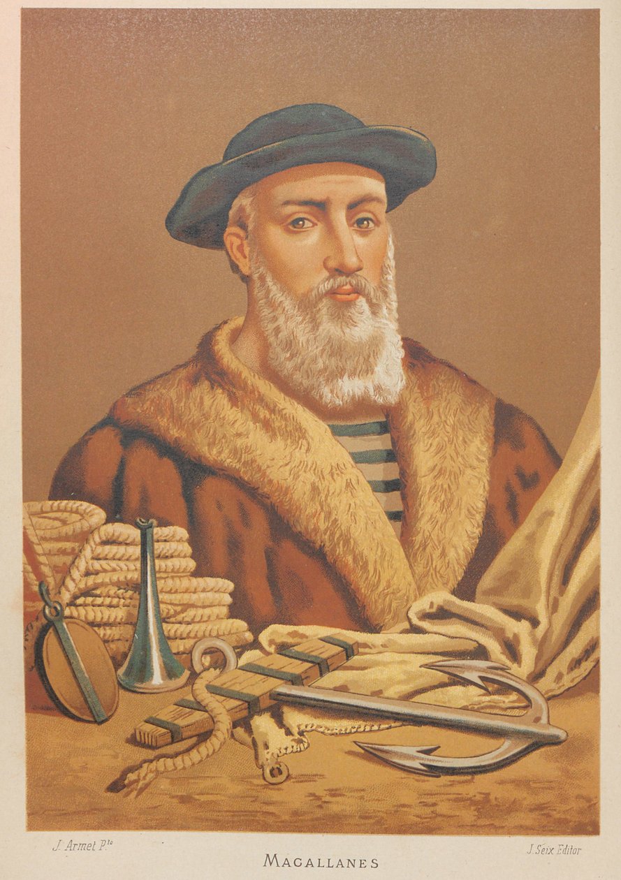 फर्डिनेंड मैगलन का पोर्ट्रेट 1470-1521, 1879। द्वारा जोस अर्मेट पोर्टानेल