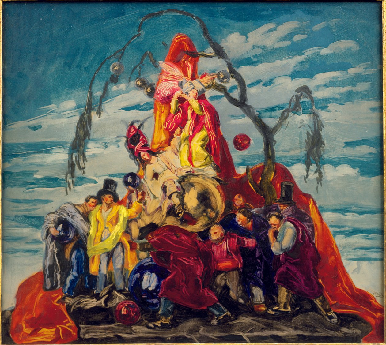 टेपेस्ट्री के लिए प्रारंभिक अध्ययन, c.1922-24 (कागज पर तेल नीचे बोर्ड पर रखा गया) द्वारा जोस मारिया सेर्ट वाई बदिया