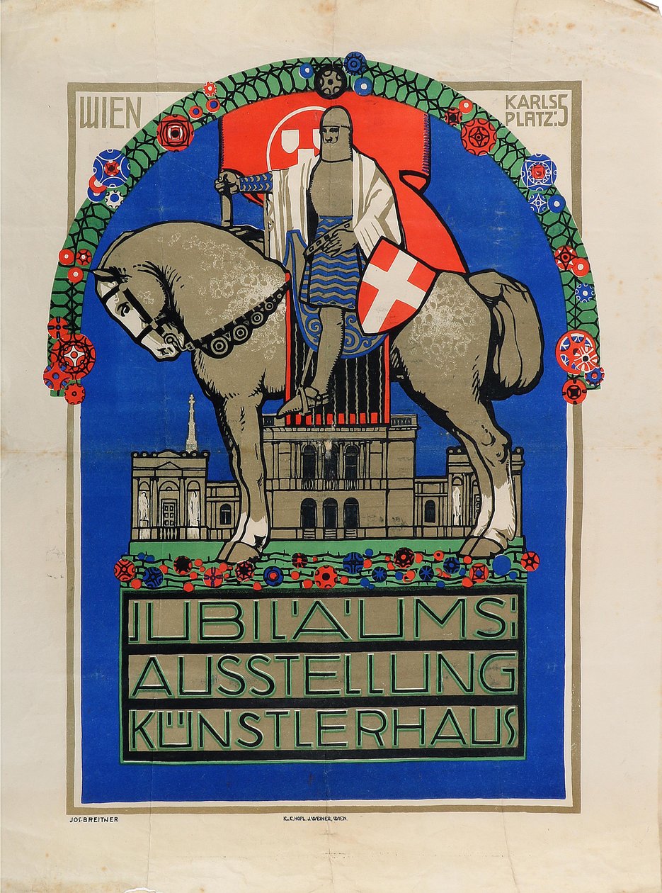 वर्षगांठ प्रदर्शनी वियना कुन्स्टलरहॉस, 1908। द्वारा जोसेफ़ ब्रेइटनर