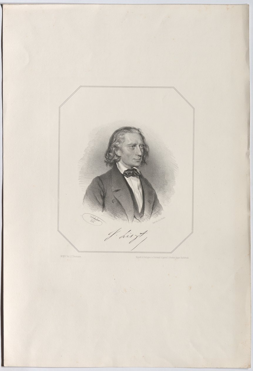 फ्रांज़ लिज़्ज़त का पोर्ट्रेट 1811-1886, 1856। द्वारा जोसेफ क्राहुबेर