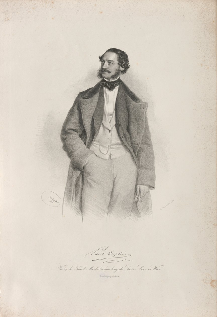 डांसर, कोरियोग्राफर और बैले मास्टर पॉल टैग्लियोनी का पोर्ट्रेट 1808-1884, 1856। द्वारा जोसेफ क्राहुबेर