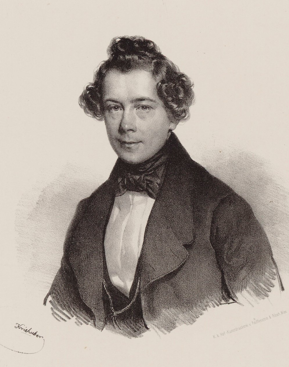 संगीतकार जोसेफ लानर की पोर्ट्रेट 1801-1843, 1830। द्वारा जोसेफ निकोलस क्रिहुबर