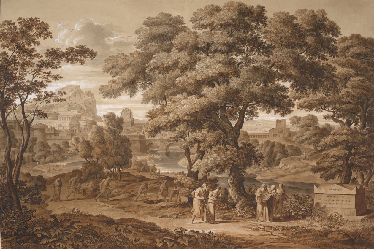 ओडिपस और एंटीगोन लीव थेब्स, 1797 द्वारा जोसेफ एंटोन कोच