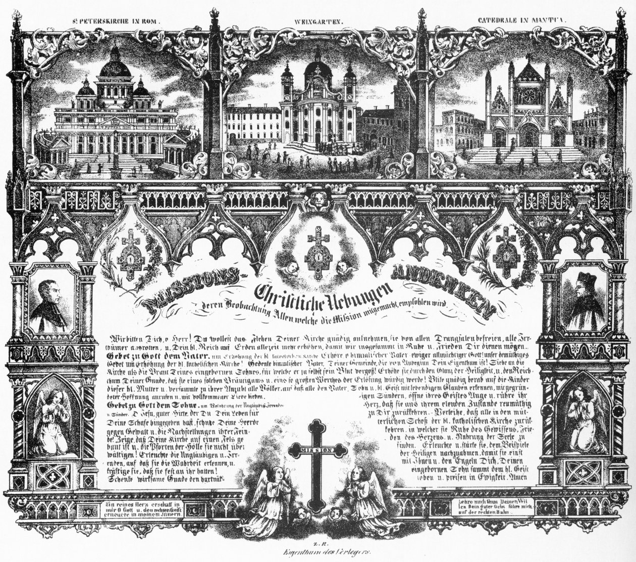 क्रिश्चियन एक्सरसाइज, मिशन स्मारिका, 1852 द्वारा जोसेफ बेयर