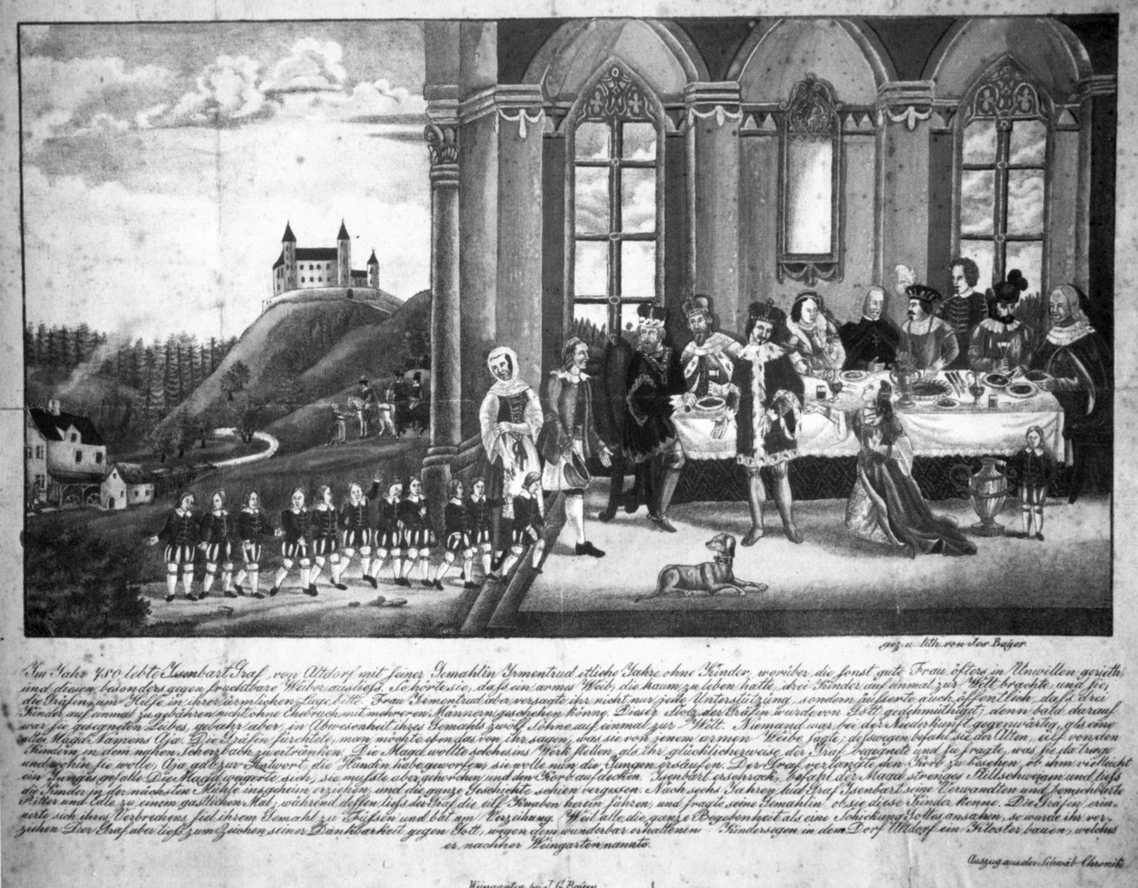 Welfensage Copperplate उत्कीर्णन द्वारा जोसेफ बेयर