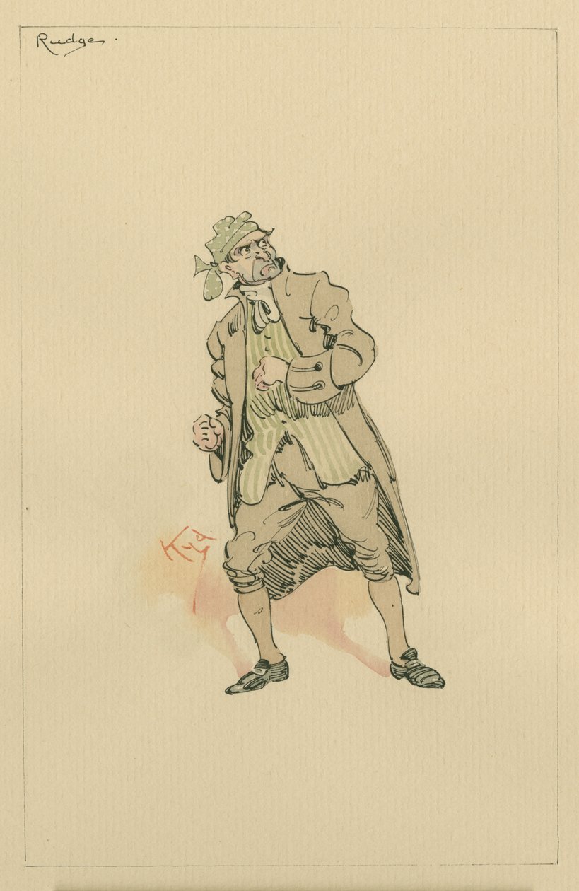 बरनबी रूड सीन, c.1920s (कागज पर डब्ल्यूसी स्याही के साथ पेन) द्वारा जोसेफ क्लेटन क्लार्क