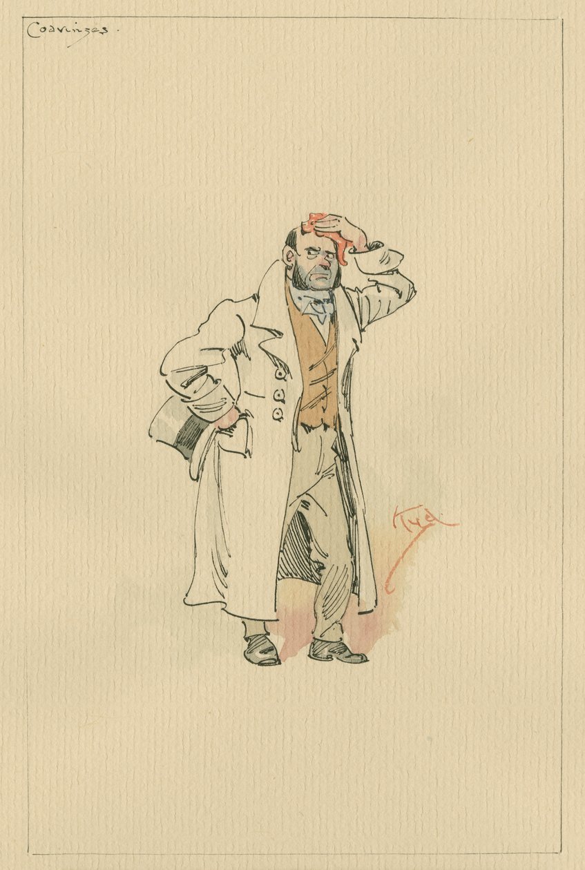 Coavinses, c.1920s (कागज पर डब्ल्यूसी स्याही के साथ पेन) द्वारा जोसेफ क्लेटन क्लार्क