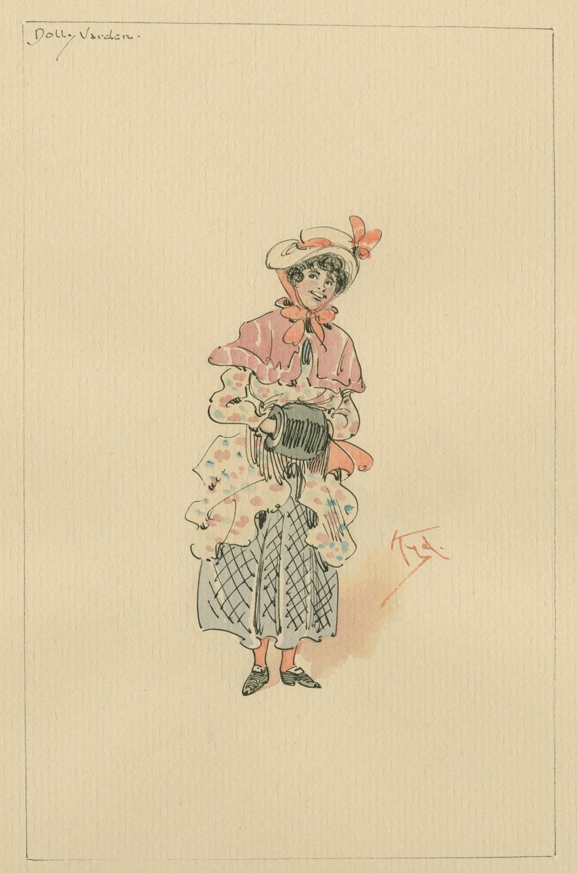 डॉली वार्डन, c.1920s (कागज पर wc के साथ पेन und इंक) द्वारा जोसेफ क्लेटन क्लार्क