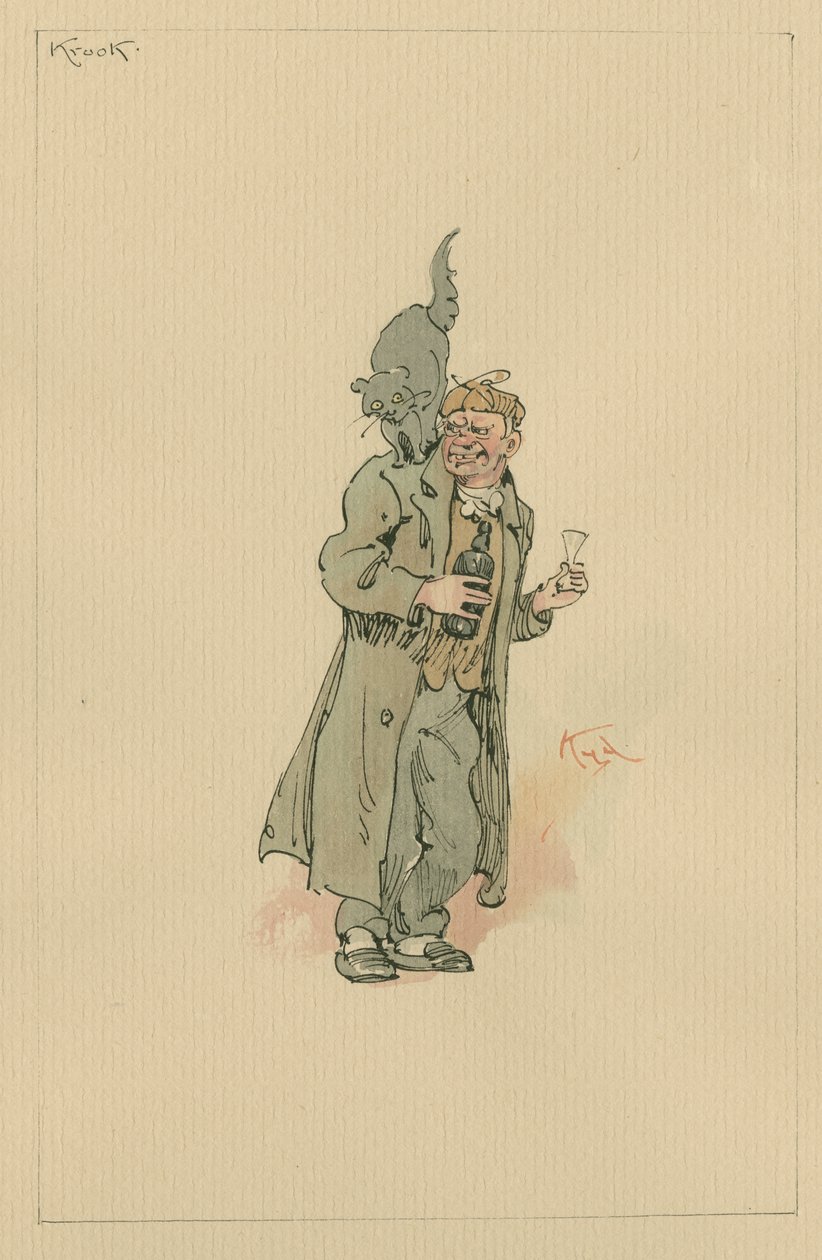क्रूक, c.1920s (कागज पर डब्ल्यूसी स्याही के साथ पेन) द्वारा जोसेफ क्लेटन क्लार्क