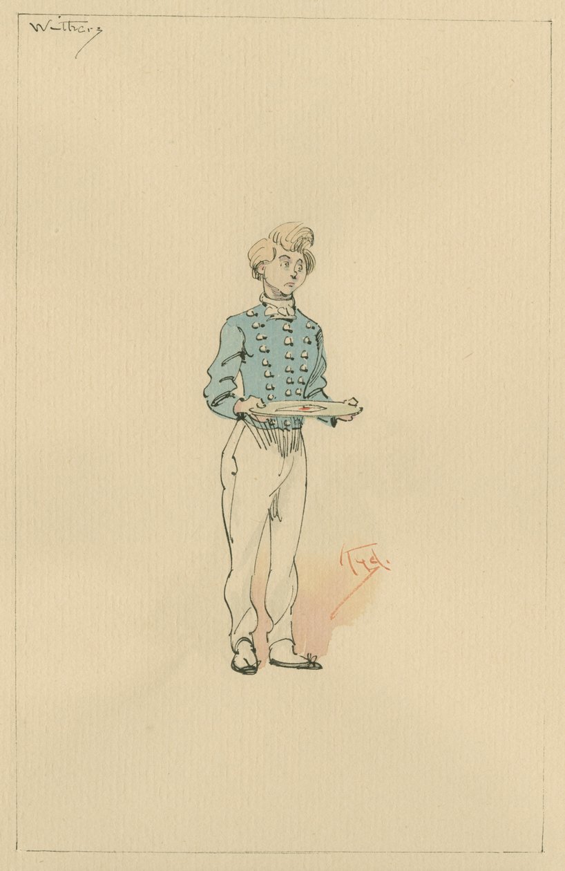 मुरझाए, c.1920s (कागज पर डब्ल्यूसी स्याही के साथ कलम द्वारा जोसेफ क्लेटन क्लार्क