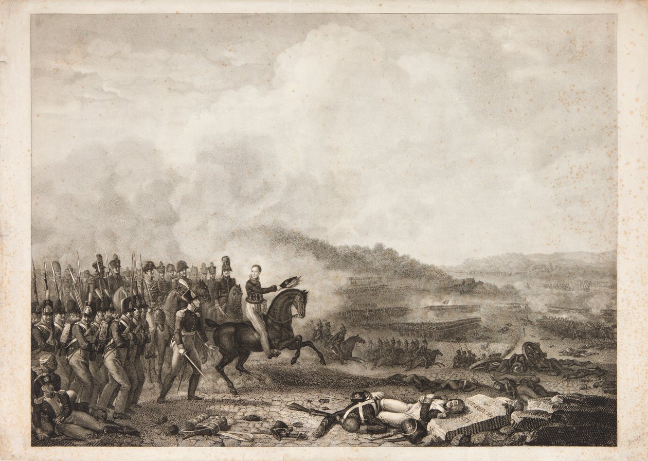 क्वाटर ब्रा की लड़ाई में ऑरेंज के राजकुमार, 1815 द्वारा जोसेफ डायोनिसियस ओडवेरे
