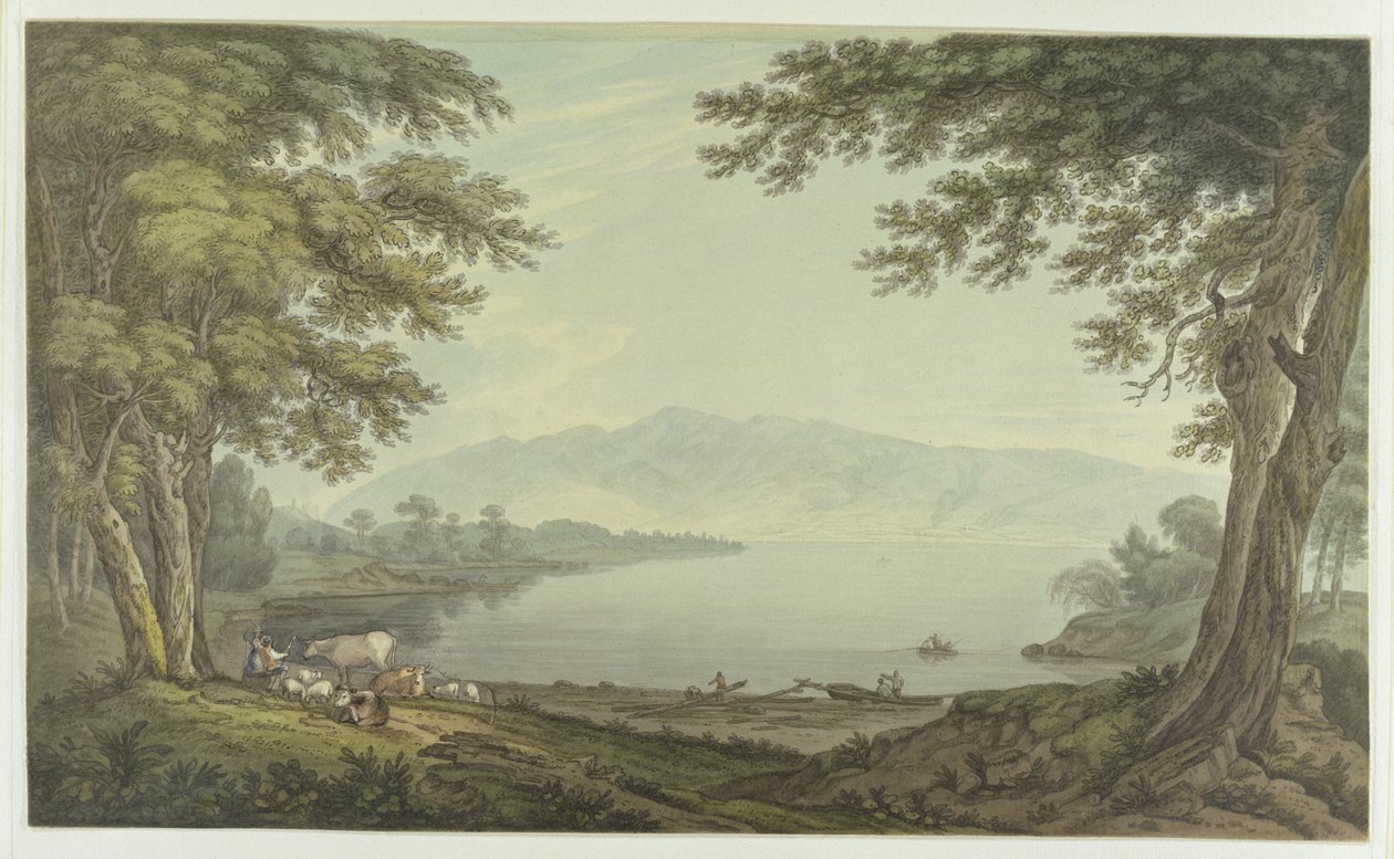 स्किदाव और डर्वेंट वॉटर (पेन पेपर पर ग्रेफाइट के साथ पेन इन स्याही द्वारा जोसेफ फरिंगटन