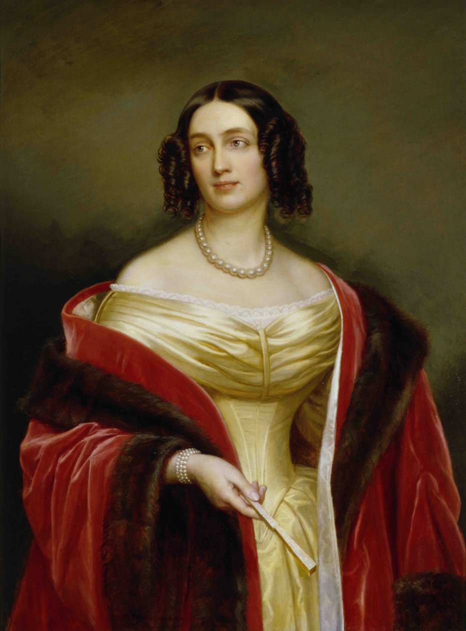बावरिया (1801-1873) के एलिजाबेथ लुडोविका का चित्रण, प्रशिया की रानी द्वारा जोसेफ कार्ल स्टीलर