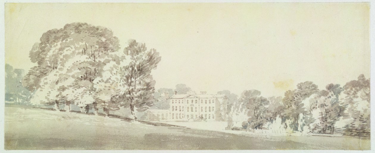 पार्क में एक तीन मंजिला जॉर्जियाई घर, c.1795 (कागज पर ग्रेफाइट से धोएं) द्वारा जोसेफ मैलॉर्ड विलियम टर्नर