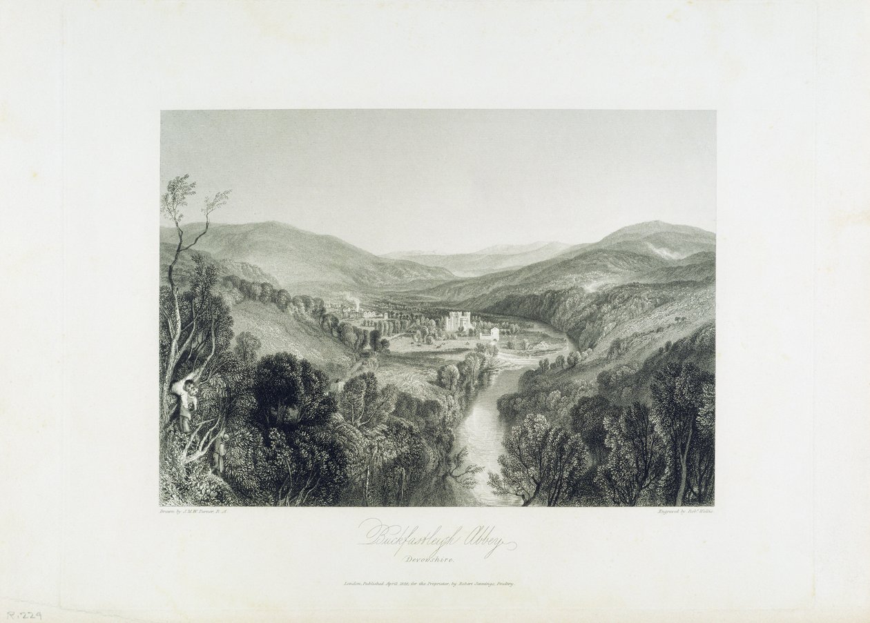बक्सिफ़ेलिघ एबे, डेवोन, c.1826 द्वारा जोसेफ मैलॉर्ड विलियम टर्नर