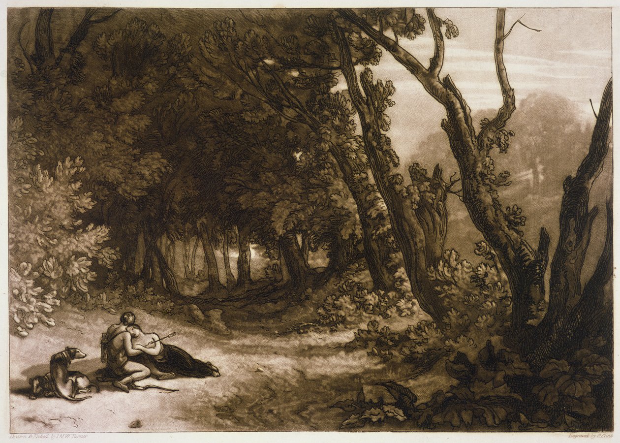 F.41. &39;लिबर स्टडियोरम&39; से प्रोक्रिस और सेफेलस, जॉर्ज क्लिंटन द्वारा उत्कीर्ण, 1812 द्वारा जोसेफ मैलॉर्ड विलियम टर्नर