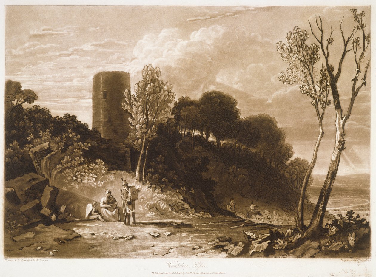 F.42.I विन्सेल्सिया, ससेक्स, &39;लिबर स्टडियोरम&39; से, जेसी इजी द्वारा लिखित, 1812 द्वारा जोसेफ मैलॉर्ड विलियम टर्नर