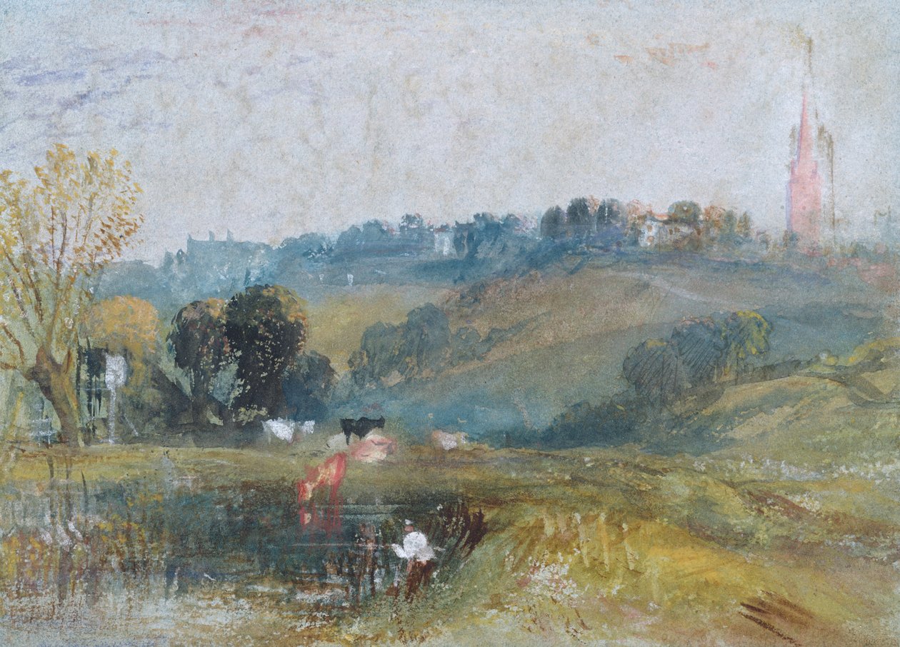 पेटवर्थ के पास लैंडस्केप, c.1828 (gouache) द्वारा जोसेफ मैलॉर्ड विलियम टर्नर