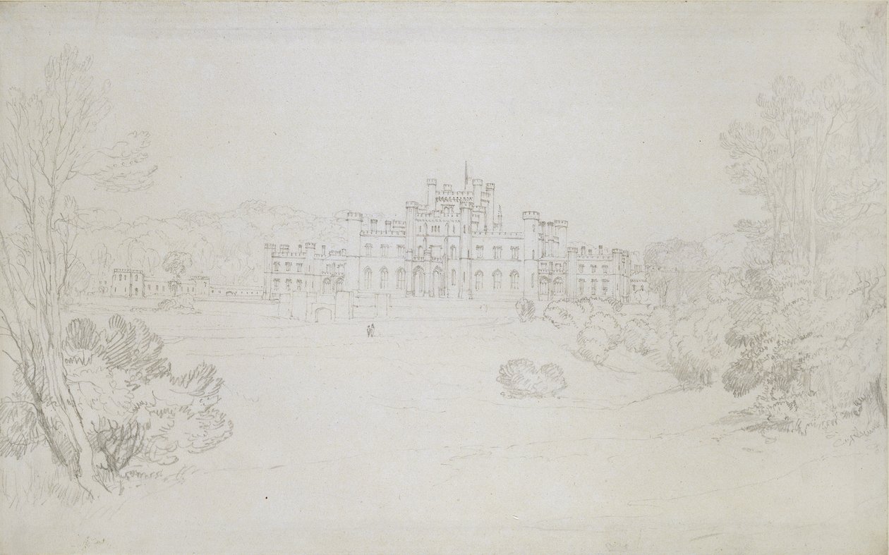 लोथर कैसल, 1809 (ग्रेव पेपर पर ग्रेफाइट) द्वारा जोसेफ मैलॉर्ड विलियम टर्नर
