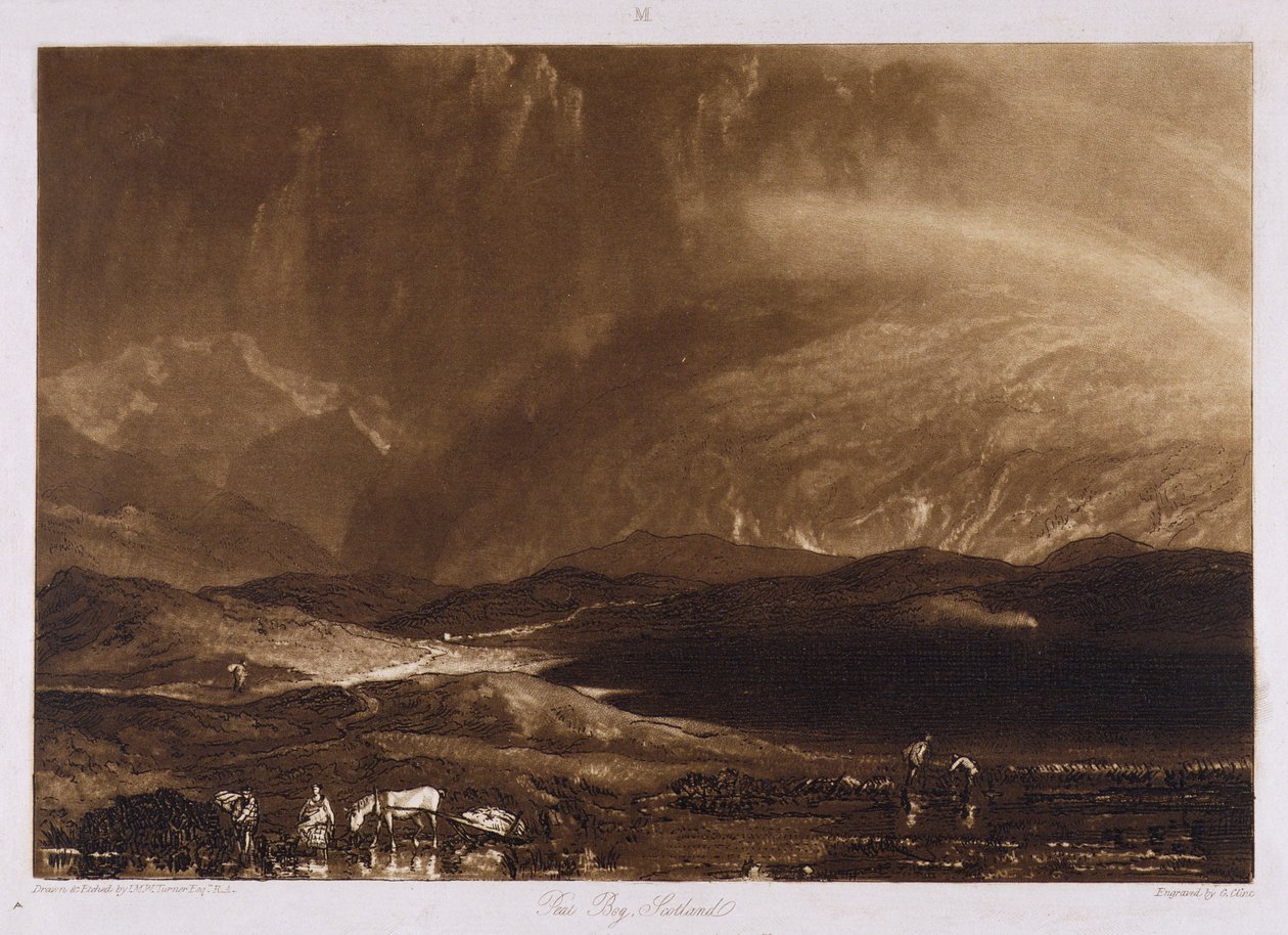 पीट बोग, स्कॉटलैंड, जॉर्ज क्लिंट द्वारा उत्कीर्ण (1770-1854) द्वारा जोसेफ मैलॉर्ड विलियम टर्नर