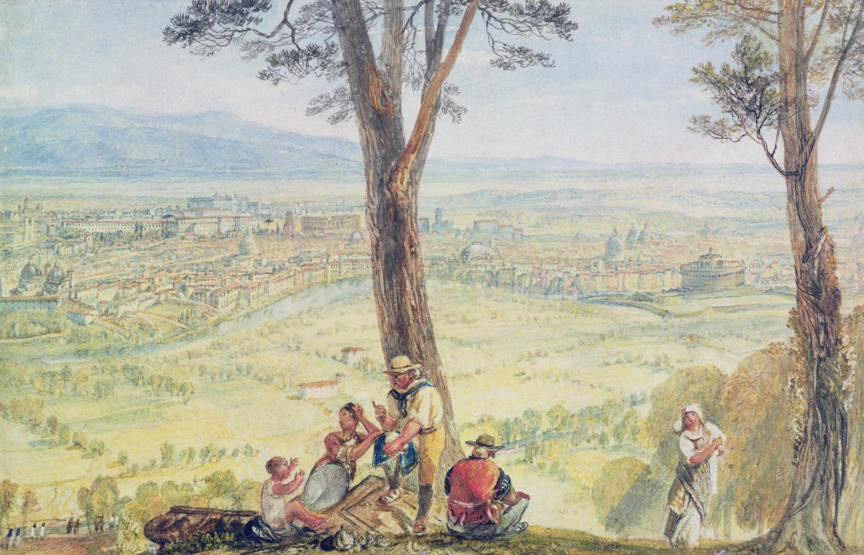 मोंटे मारियो से रोम, c.1818 (कागज पर पेंसिल पर wc) द्वारा जोसेफ मैलॉर्ड विलियम टर्नर
