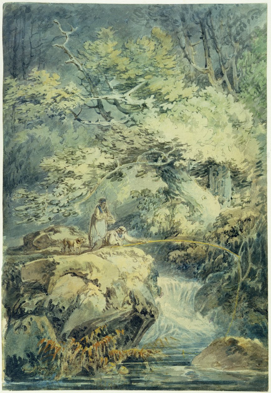 द एंगलर, 1794 (पेपर पर ग्रेफाइट से अधिक) द्वारा जोसेफ मैलॉर्ड विलियम टर्नर