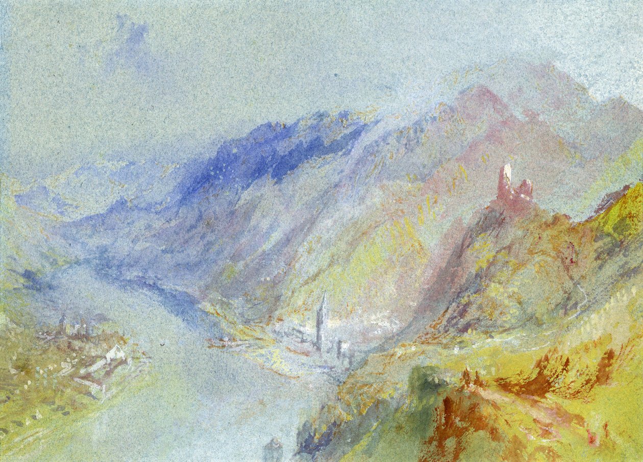 Trausnitz का महल, लैंडशूट की अनदेखी, c.1839 (gouache और wc) द्वारा जोसेफ मैलॉर्ड विलियम टर्नर