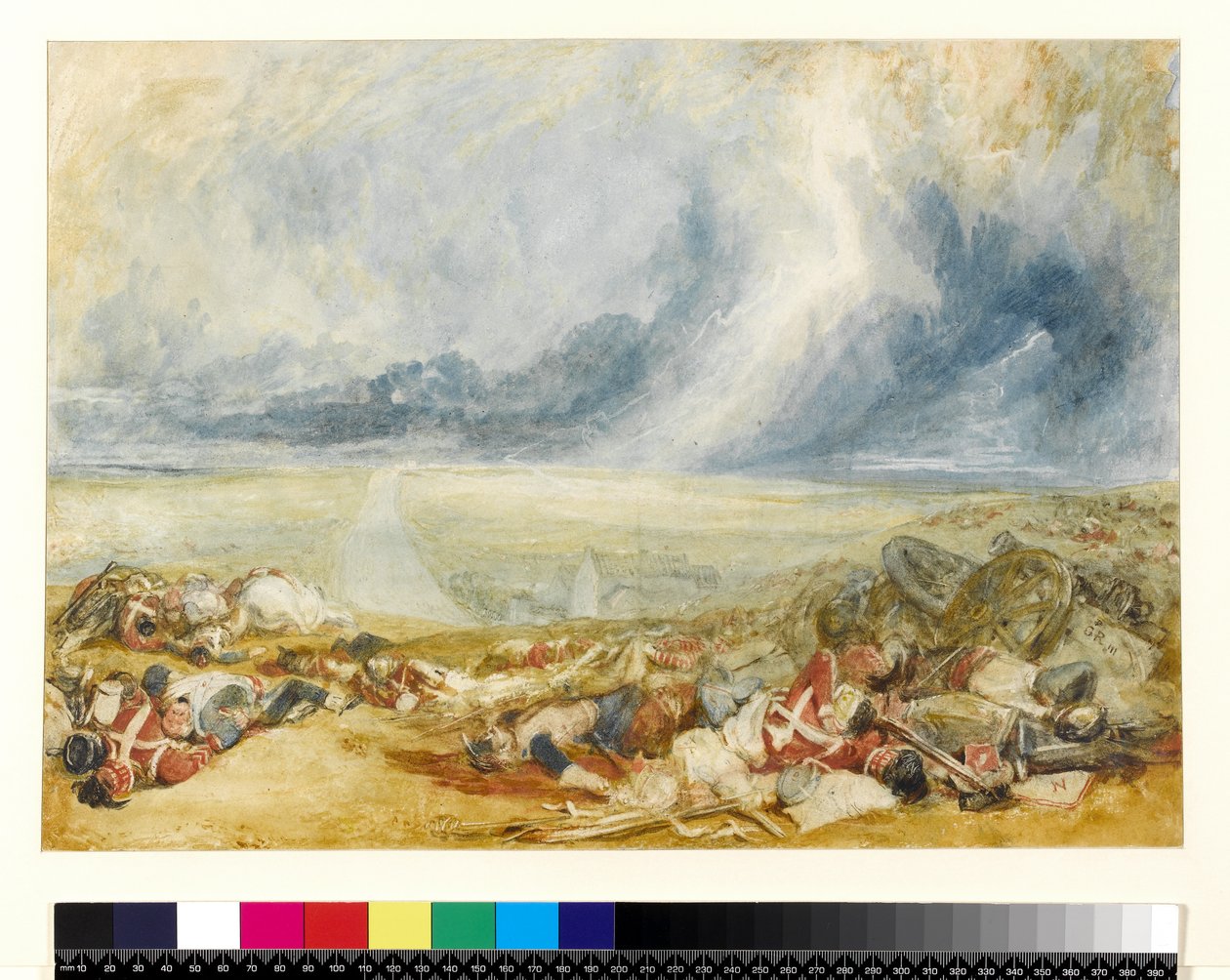 वाटरलू का क्षेत्र, c.1817 (कागज पर पेंसिल पर wc) द्वारा जोसेफ मैलॉर्ड विलियम टर्नर