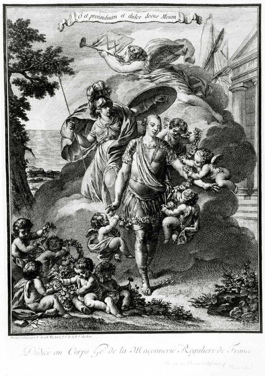 लुइस-फिलिप-जोसेफ dOrleans के मेसोनिक अलंकारिक चित्र, c.1780 द्वारा जोसेफ मारचंद