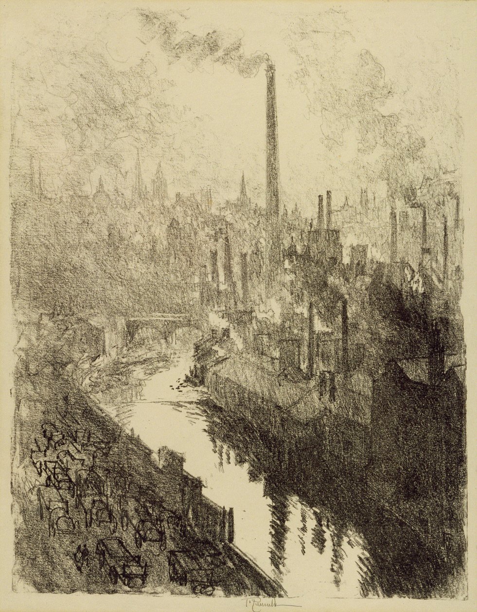 द बिग चिमनी, शेफील्ड, 1910 द्वारा जोसेफ पेनेल
