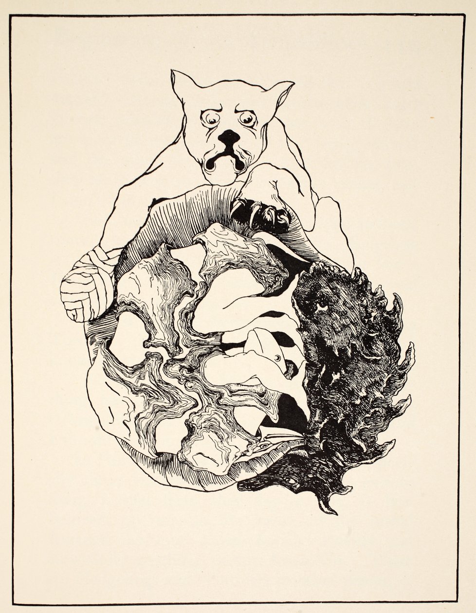 जगुआर और हेजल की पूरी कहानी और कछुआ और आर्मडिलो सभी एक ढेर में, रुडयार्ड किपलिंग, पब द्वारा &39;जस्ट सो स्टाइल्स फॉर लिटिल चिल्ड्रन&39; से चित्रण। लंदन, 1951 द्वारा जोसेफ रुडयार्ड किपलिंग