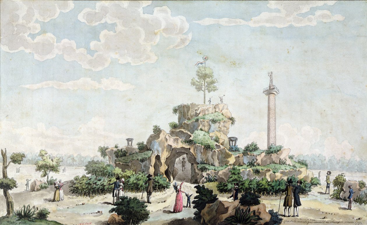 1793 में चंपस डी मार्स पर बना कृत्रिम पर्वत द्वारा जोसेफ टेसी