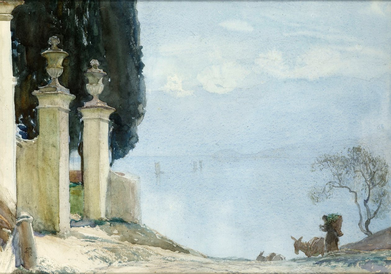 कोमो पर एक ब्लू डे, c.1900 द्वारा जोसेफ वाल्टर वेस्ट