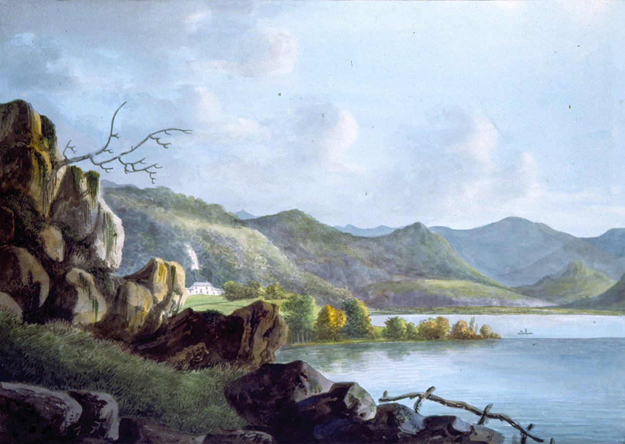 Derwentwater, Cumbria (कागज पर wc) पर बैरो द्वारा जोसेफ विल्किंसन