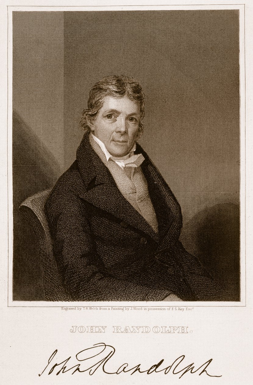 जॉन रैंडोल्फ (1773-1833) थॉमस बी वेल्च (1814-74) द्वारा उत्कीर्ण द्वारा जोसेफ वुड