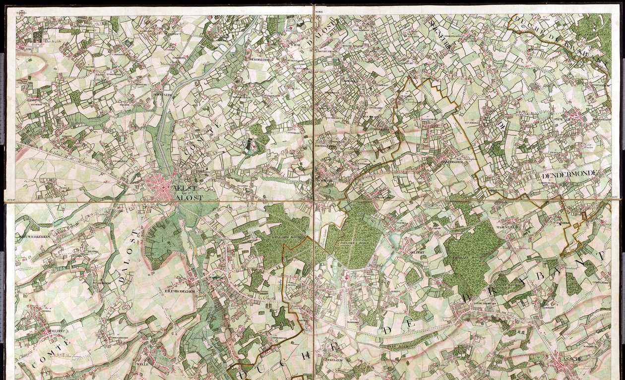 Aelst कहां का नक्शा - Aalst, बेल्जियम द्वारा जोसेफ जीन फ्रेंकोइस
