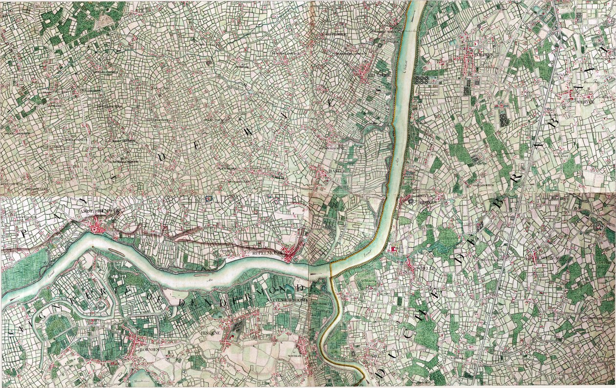Rupelmonde, बेल्जियम का नक्शा द्वारा जोसेफ जीन फ्रेंकोइस