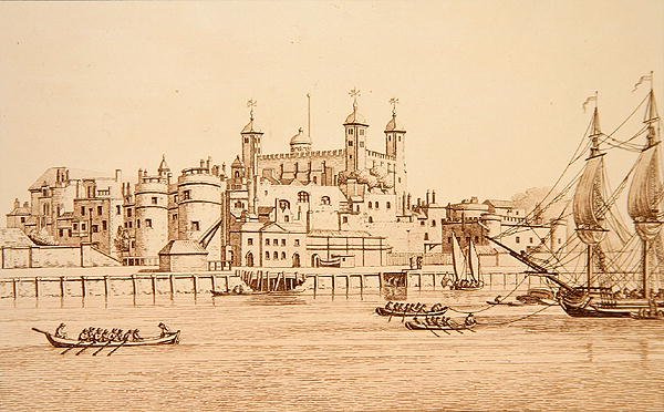 लंदन के टॉवर का दक्षिण दृश्य, जेसी स्टैडलर द्वारा उकेरा गया (fl.1780-1812) द्वारा जोसेफ (बाद में) फरिंगटन