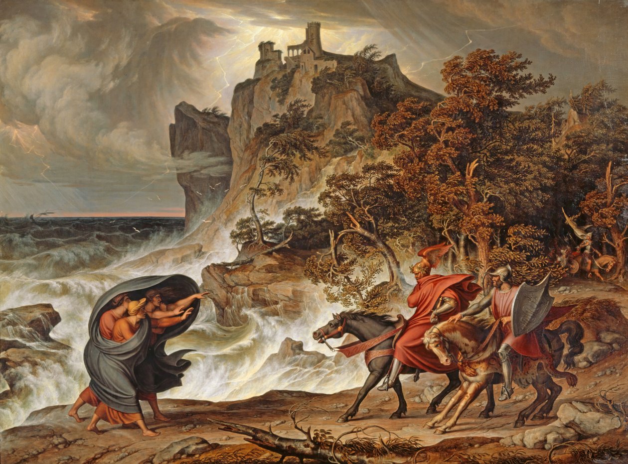 मैकबेथ और चुड़ैलों, 1829-30 द्वारा जोसेफ एंटोन कोच