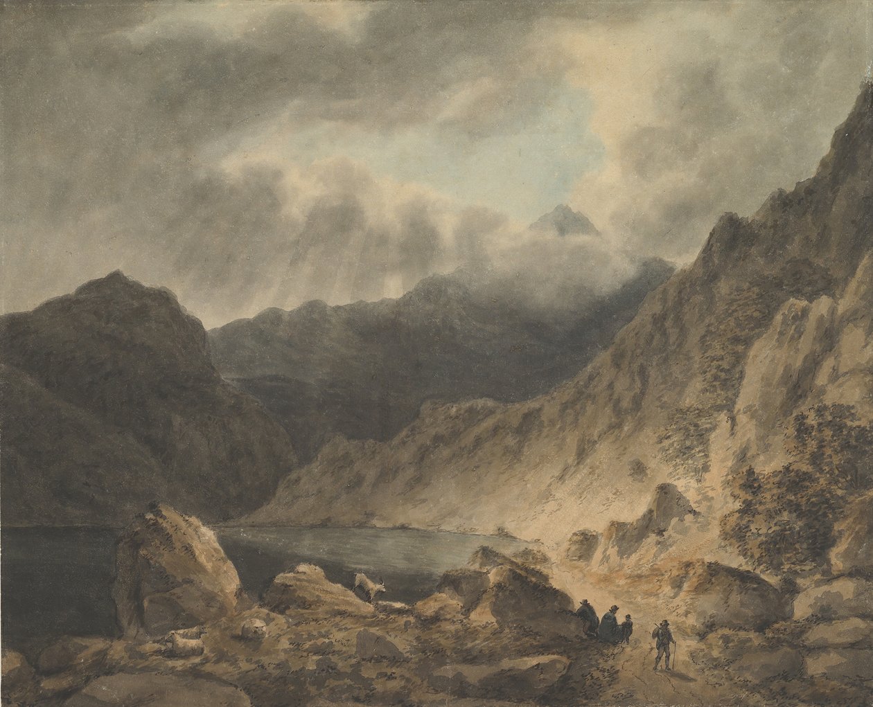 स्टॉर्म ओवर ए लेक, 1800-1811। द्वारा जोसेफ बार्बर।