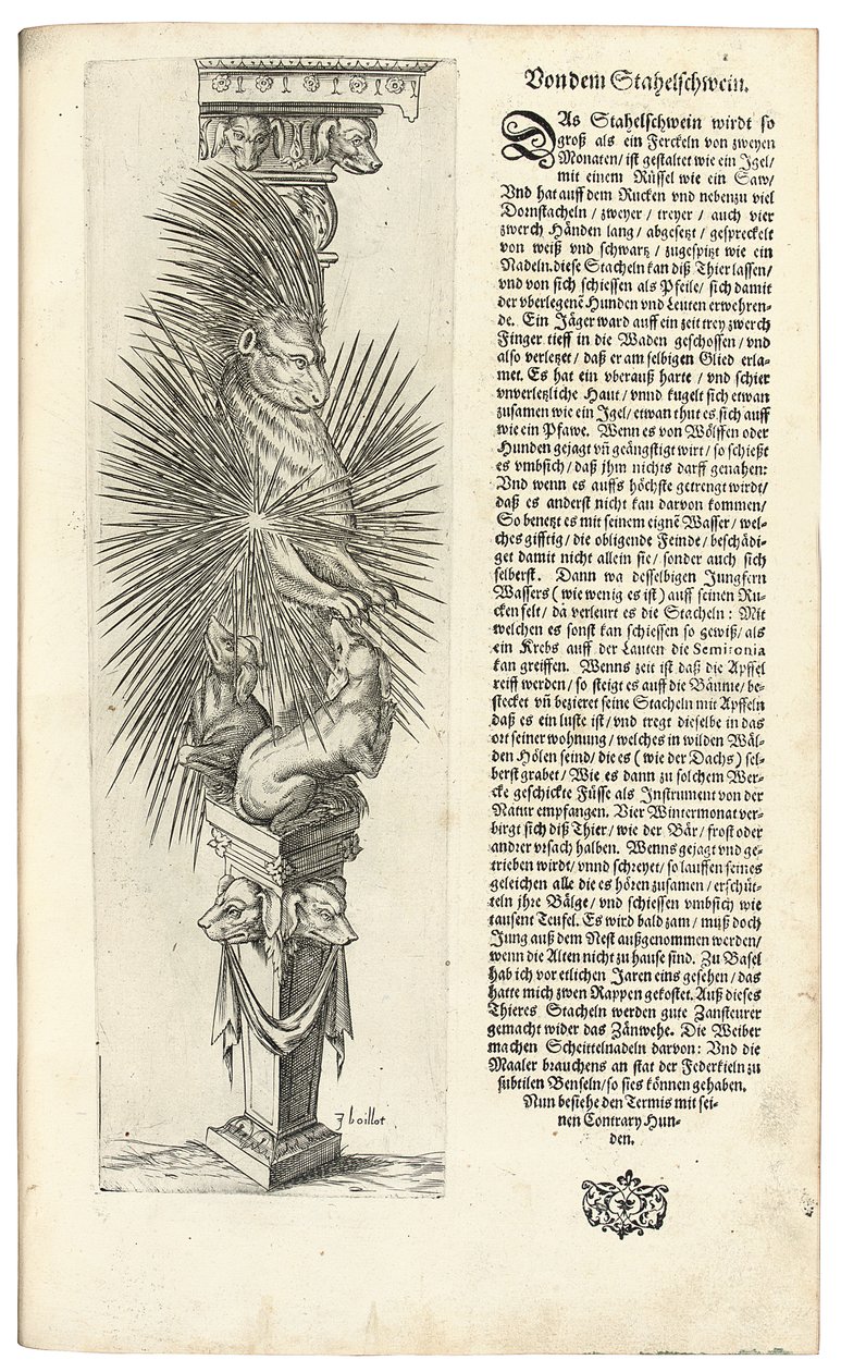 स्तंभ एक पशु फार्म, 1604 के साथ सजाया गया द्वारा जोसेफ बोइलोट