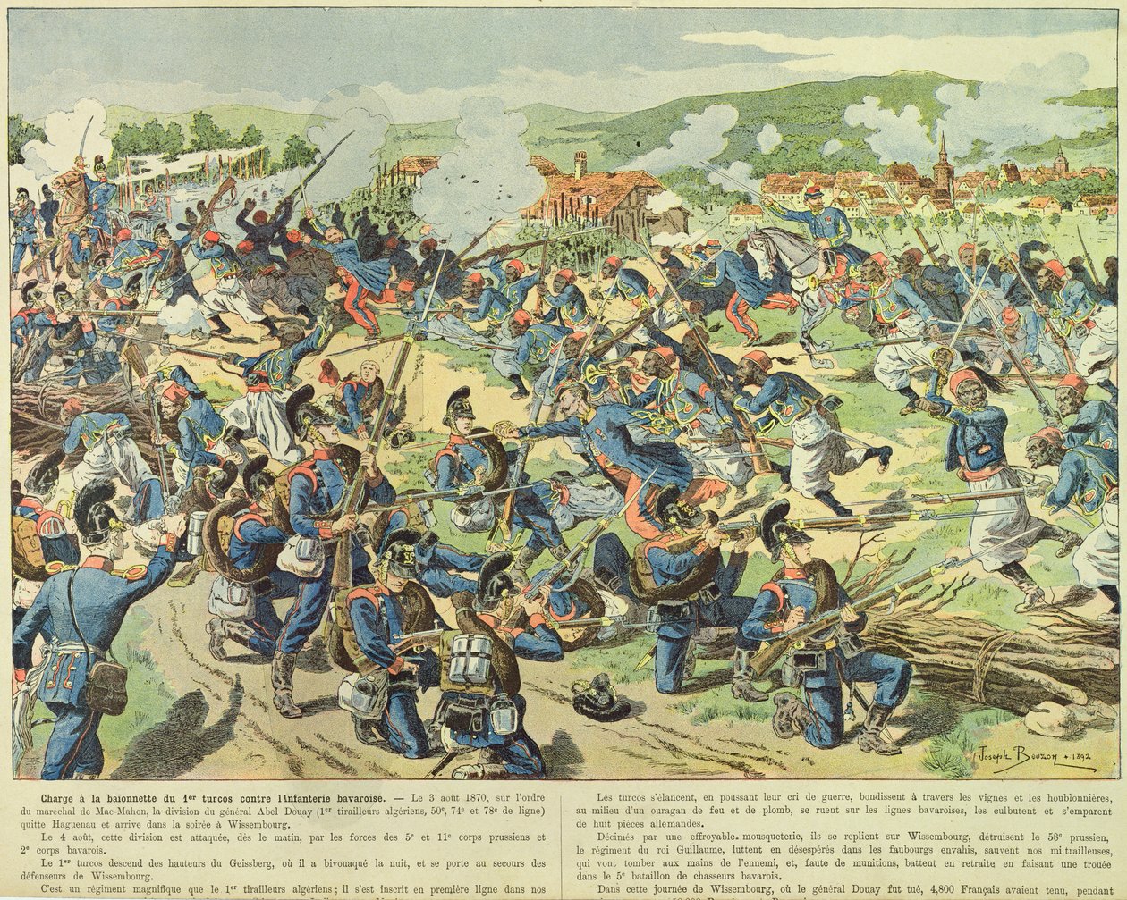 विसमबर्ग की लड़ाई, 3-4 अगस्त 1870 द्वारा जोसेफ चार्ल्स (बाद में) बेज़ोन