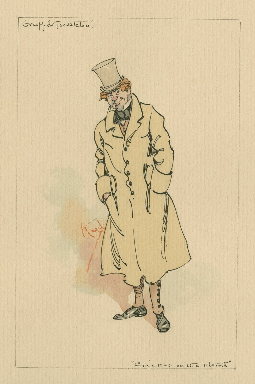 Gruff und Tackleton - क्रिकेट ऑन द हार्ट, c.1920s (कागज पर wc के साथ पेन इनक) द्वारा जोसेफ क्लेटन क्लार्क