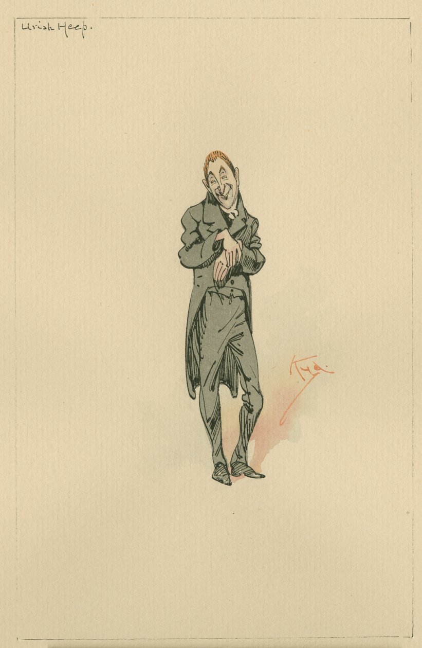उरिय्याह हीप, c.1920s (कागज पर डब्ल्यूसी स्याही के साथ पेन) द्वारा जोसेफ क्लेटन क्लार्क