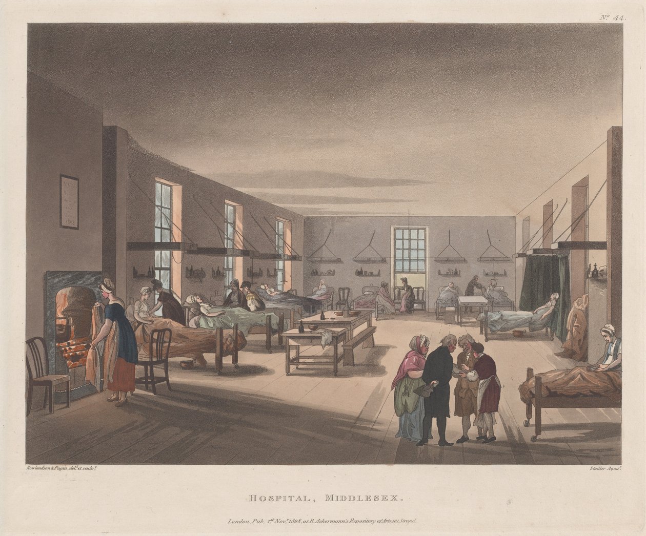 अस्पताल, मिडलसेक्स, 1 अप्रैल, 1809।, 1 अप्रैल, 1809। द्वारा जोसेफ कॉन्स्टेंटाइन स्टैडलर