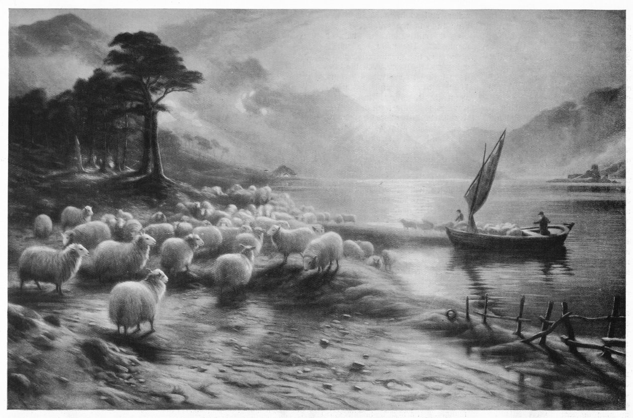 द फेरी ऑन द लोच, c1890, 1911 द्वारा जोसेफ फार्खरसन