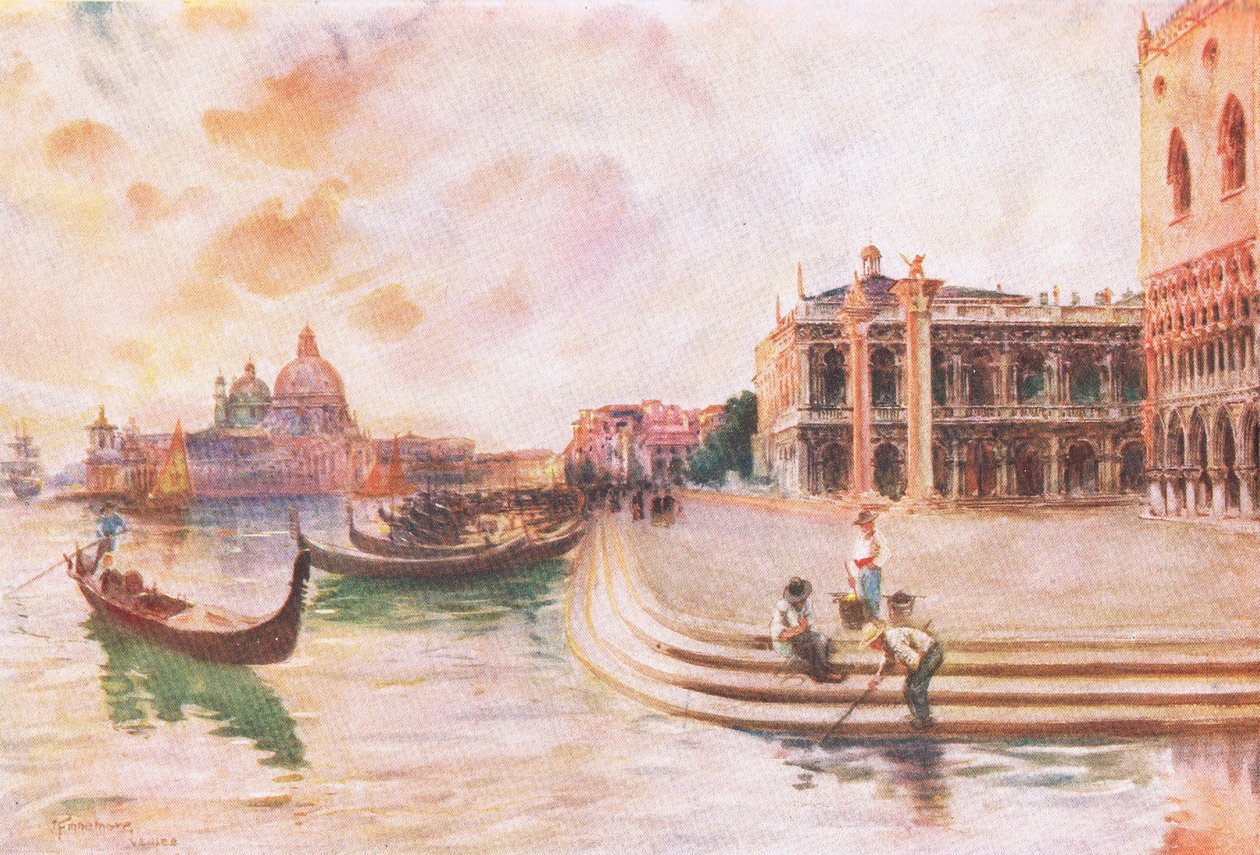 हचिन्सन और सोन द्वारा प्रकाशित हचिन्सन सुरम्य यूरोप का मोलो, वेनिस, c.1930 द्वारा जोसेफ फिनमोर